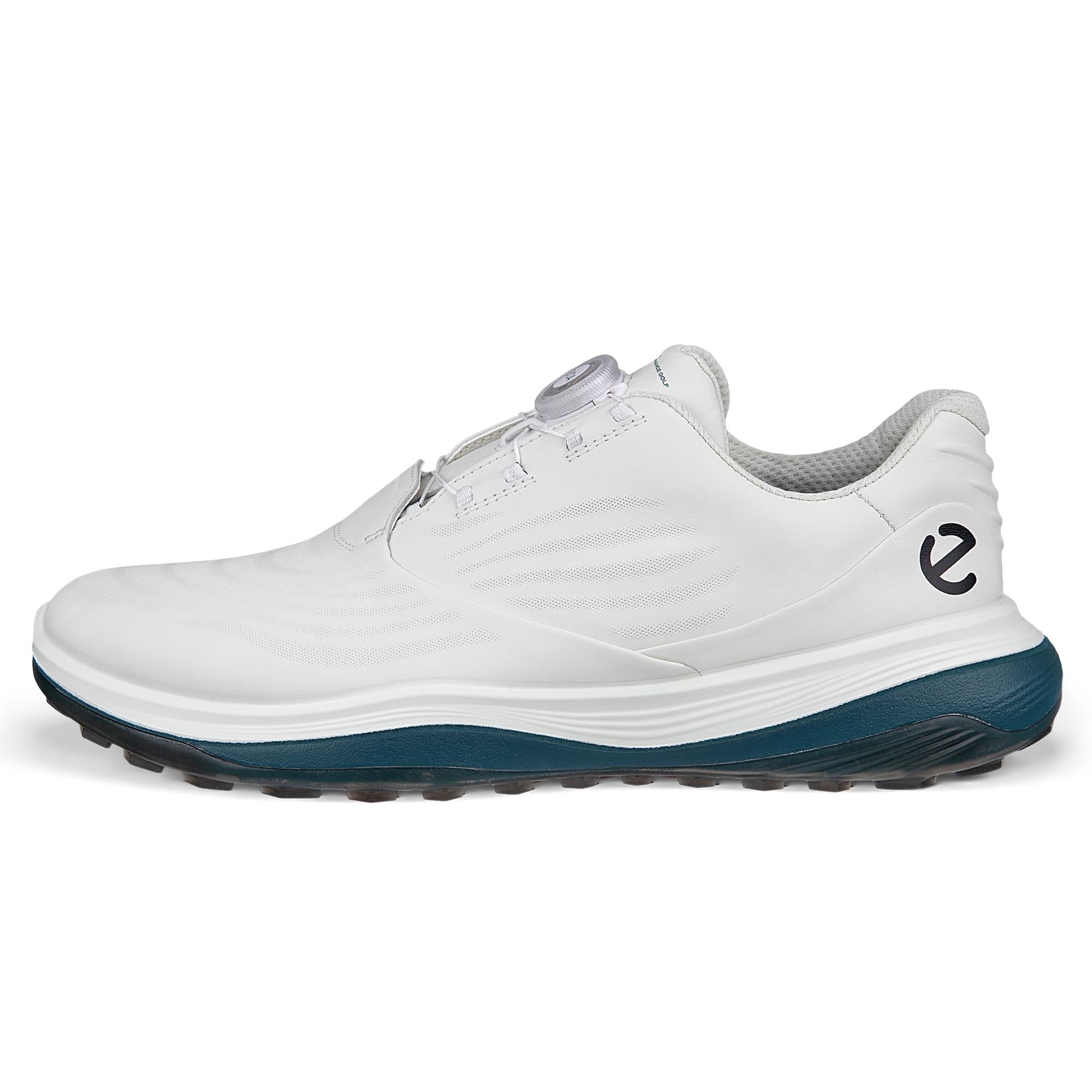 Ecco LT1 BOA Mens Golf Shoes White/Petrol